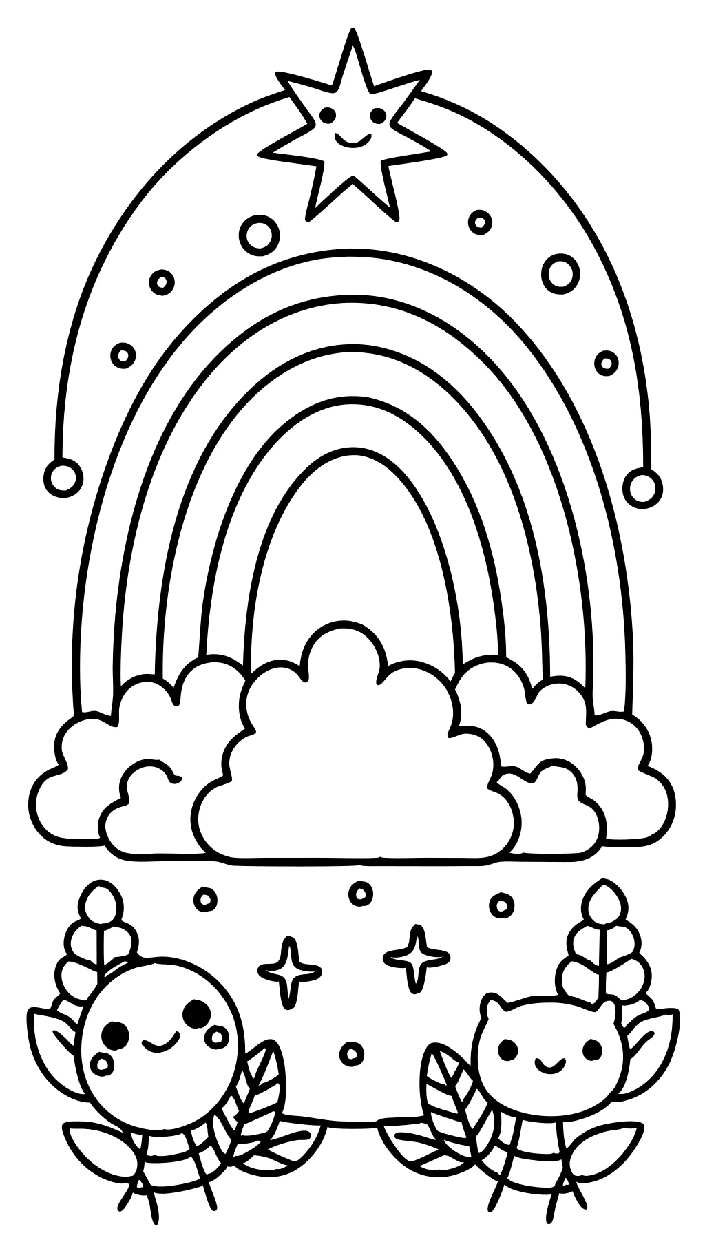 printable rainbow coloring pages